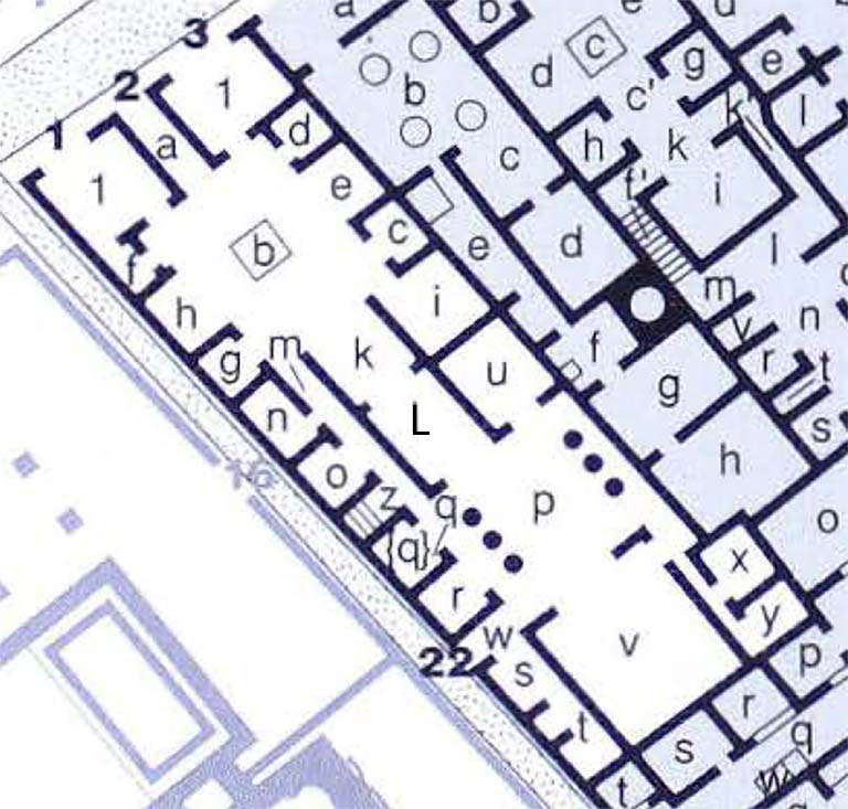 IX.5.2 Pompeii. House. Linked to IX.5.22
Room Plan